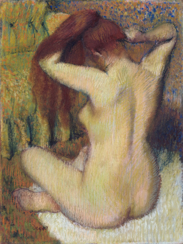 Detail of Woman Combing Her Hair, c.1888-90 by Edgar Degas