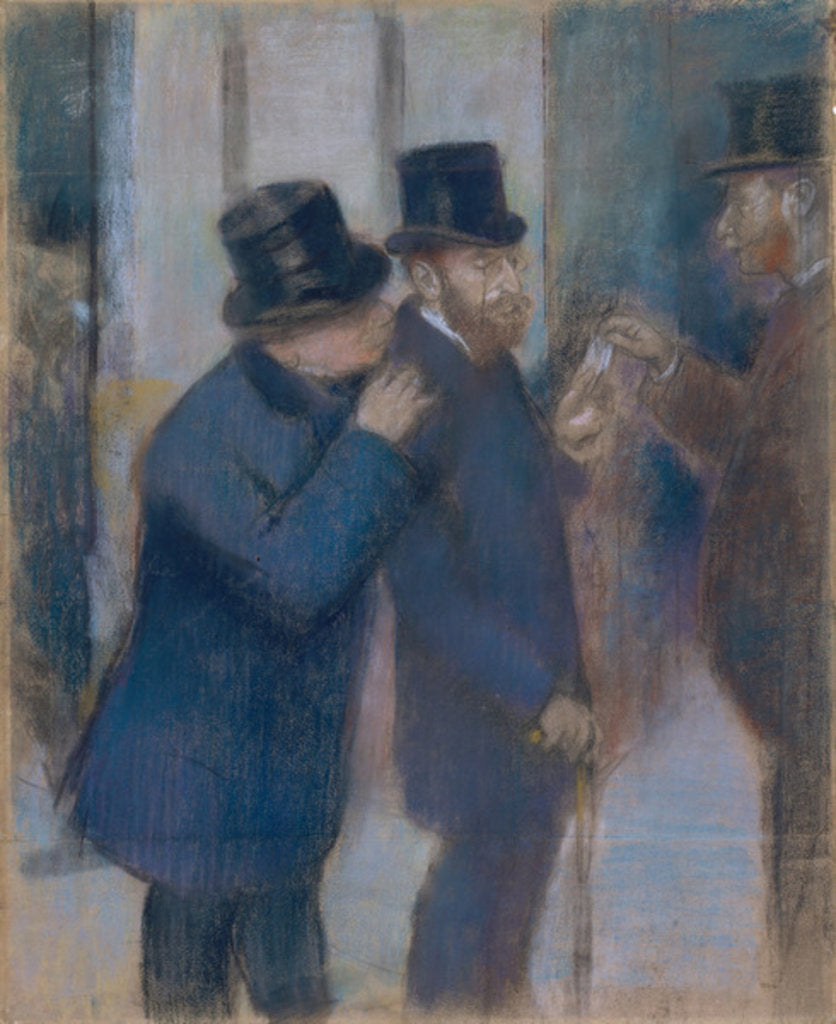 Detail of Portraits at the Stock Exchange, c.1878-79 by Edgar Degas