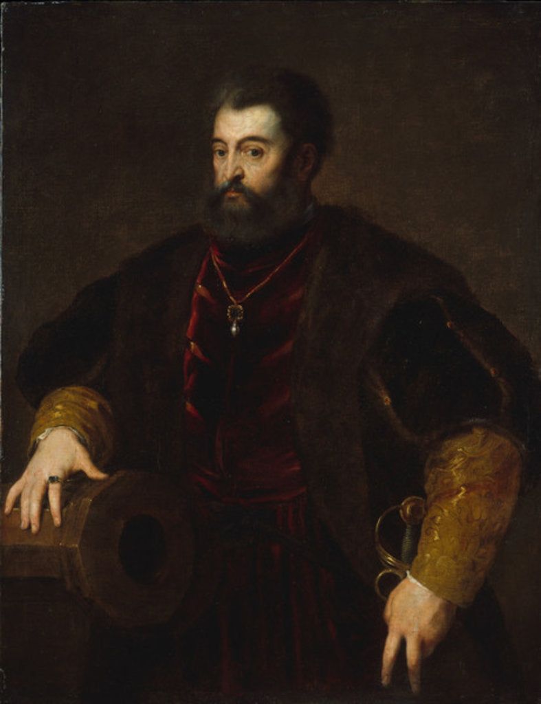 Detail of Alfonso d'Este, Duke of Ferrara, c.1600 by Titian