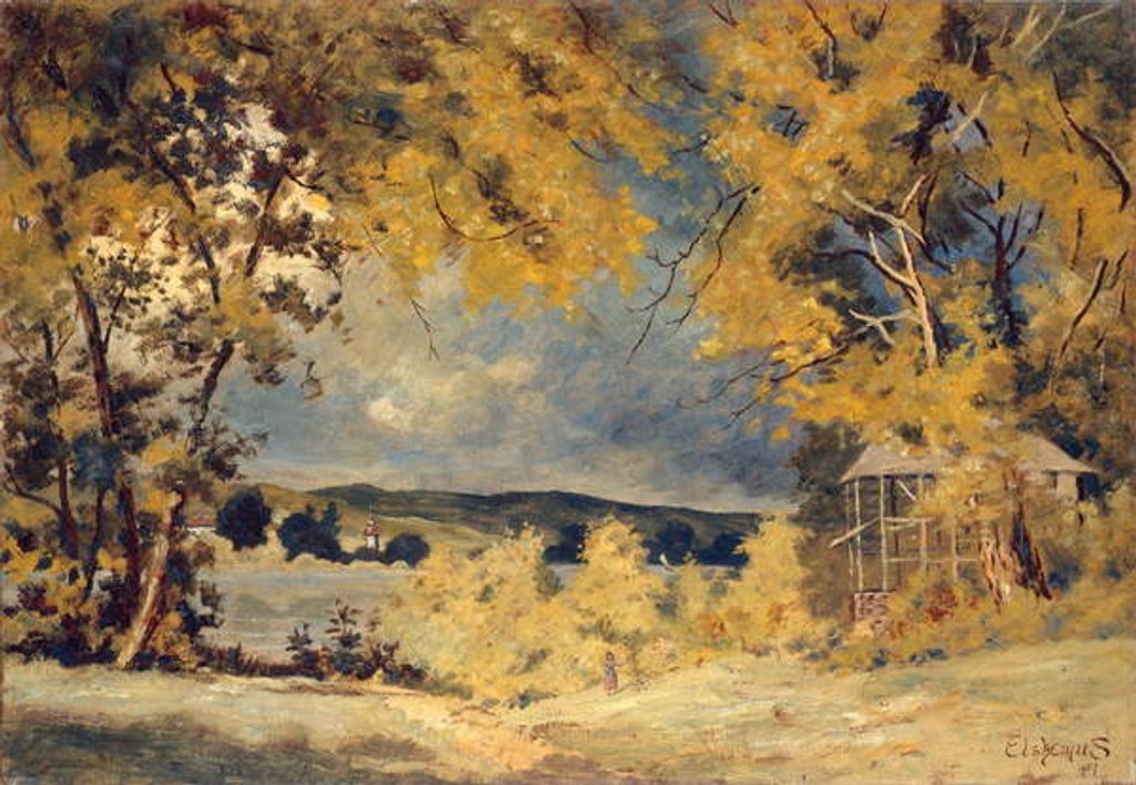 Detail of Landscape, Binghamton, New York, 1907 by Louis Michel Eilshemius