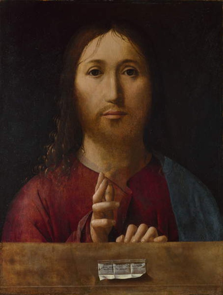 Detail of Cristo Salvator Mundi, 1465 by Antonello da Messina