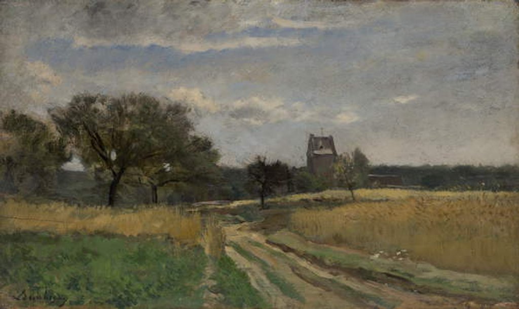 Detail of Landscape along a Country Road, c.1878 by Charles Francois Daubigny