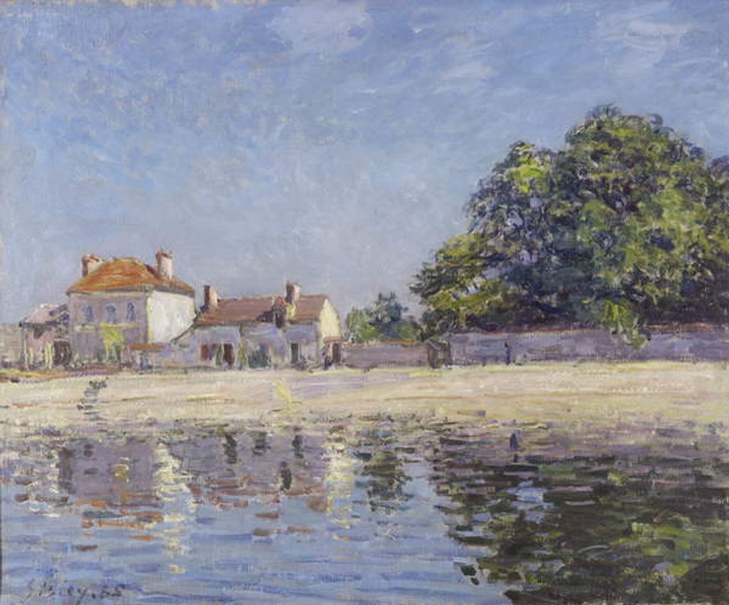 Detail of Bords du Loing, Saint-Mammes, 1885 by Alfred Sisley