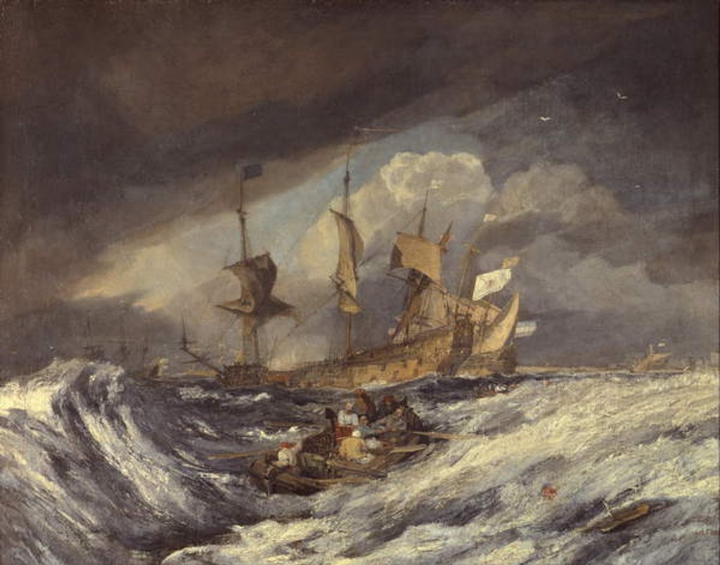 Detail of Boats Carrying Out Anchors to the Dutch Men of War, c.1804 by Joseph Mallord William Turner