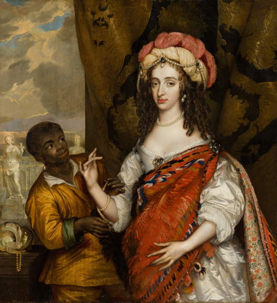 Detail of Posthumous Portrait of Mary Stuart with a Servant, c.1664 by Adriaen Hanneman