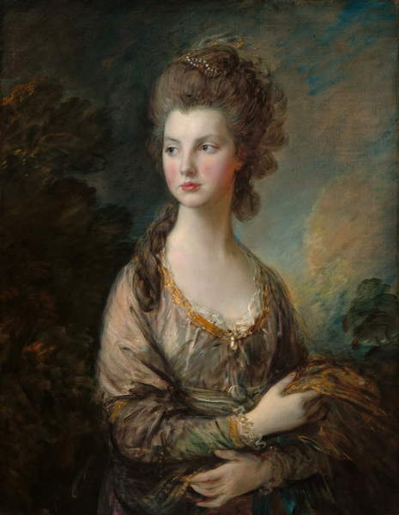 Detail of The Hon. Mrs. Thomas Graham, c. 1775-77 by Thomas Gainsborough