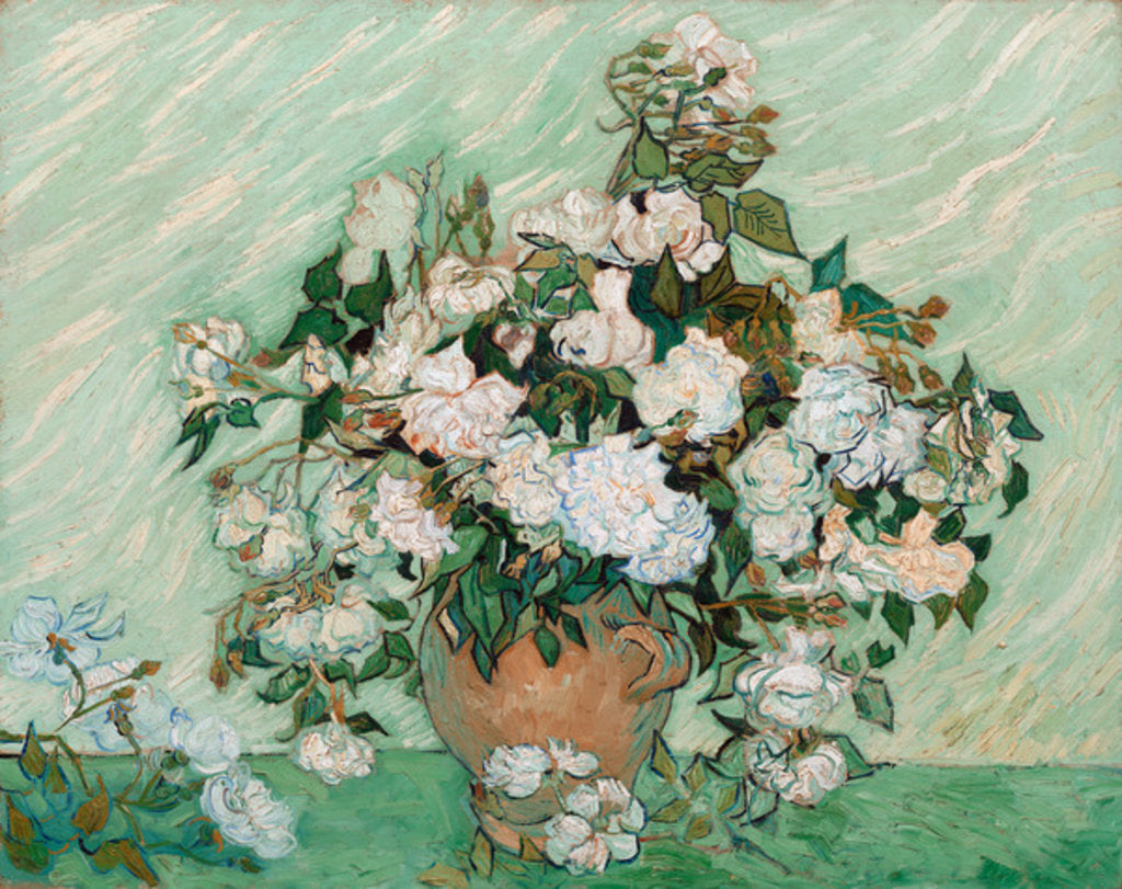 Detail of Roses, 1890 by Vincent van Gogh