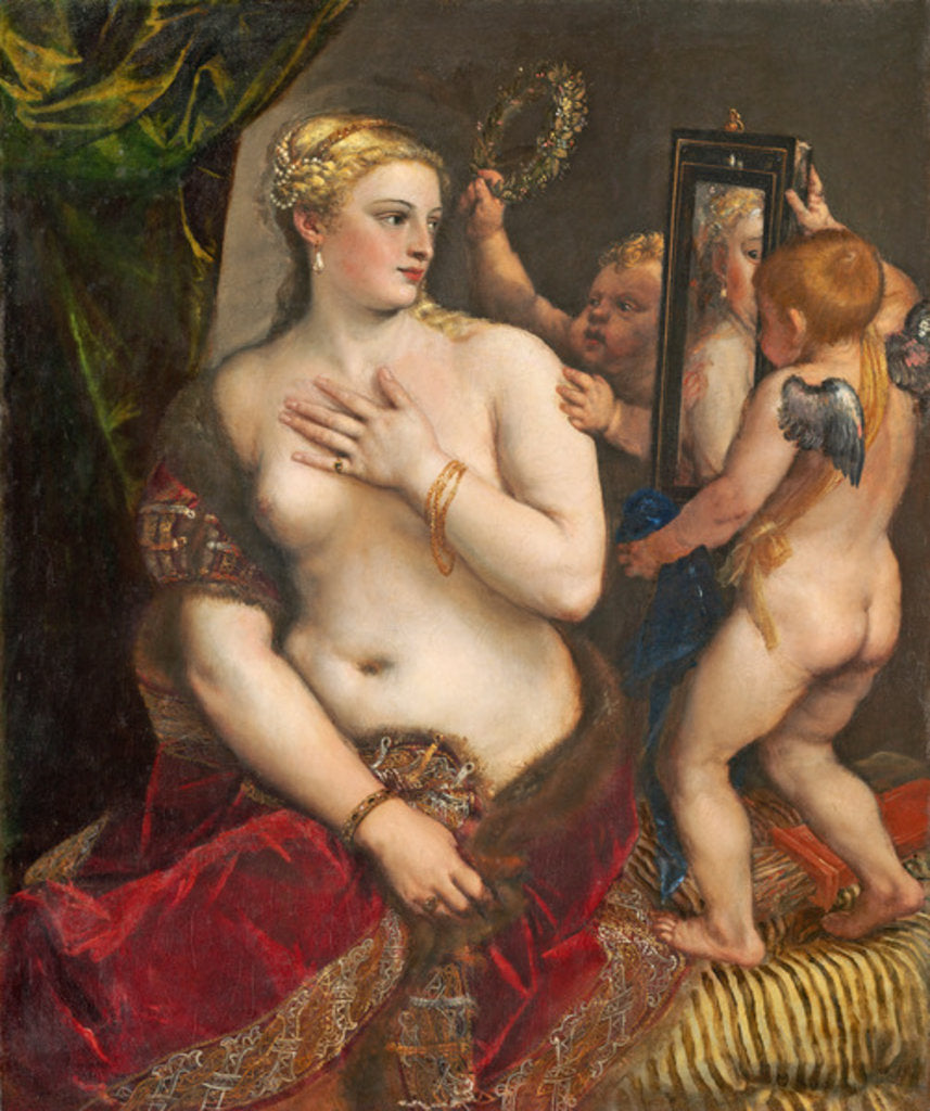 Detail of Venus with a Mirror, c. 1555 by Titian