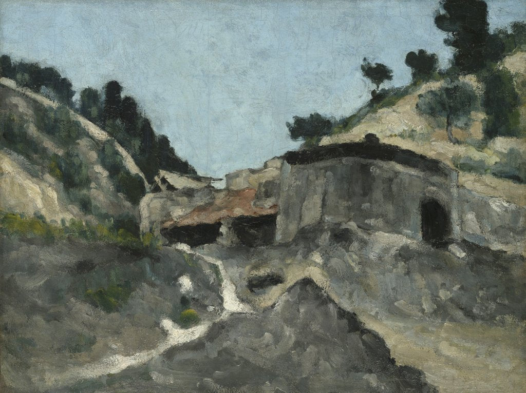 Detail of Landscape with Water Mill, c.1871 by Paul Cezanne