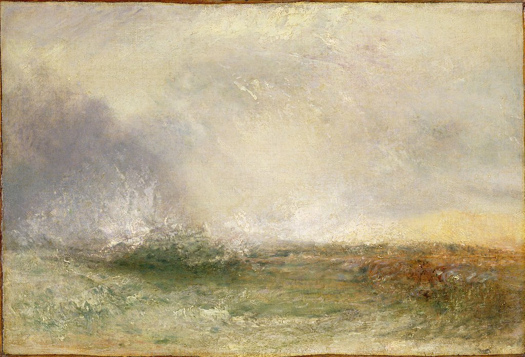 Detail of Stormy Sea Breaking on a Shore, 1840-5 by Joseph Mallord William Turner