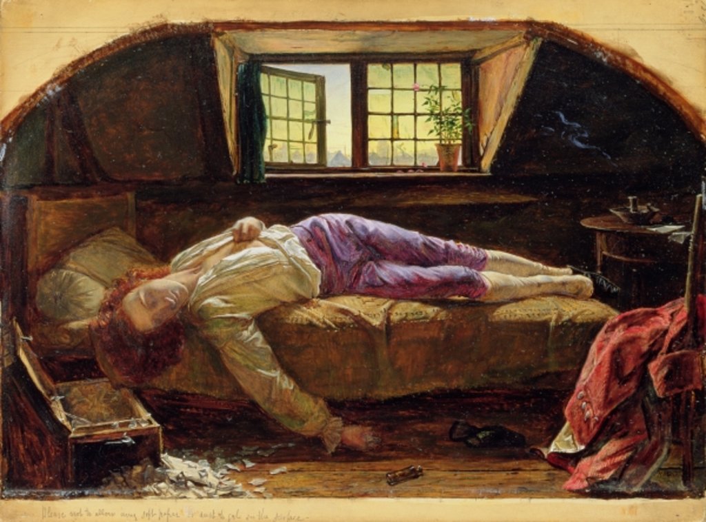 Detail of The Death of Chatterton, c.1856 by Henry Wallis