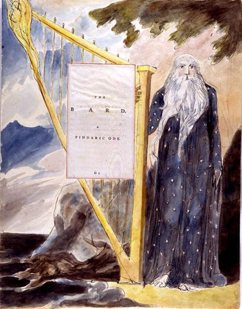 Detail of The Bard, A Pindaric Ode by William Blake