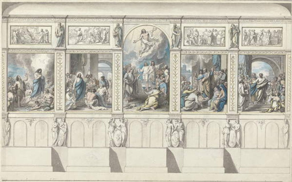 Detail of Design for a Wall of the Chapel of Revealed Religion by Benjamin West