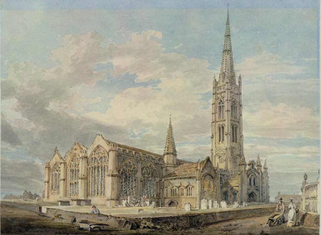 Detail of North-east View of Grantham Church, Lincolnshire, c.1797 by Joseph Mallord William Turner