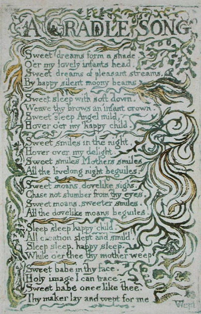 Detail of A Cradle Song by William Blake