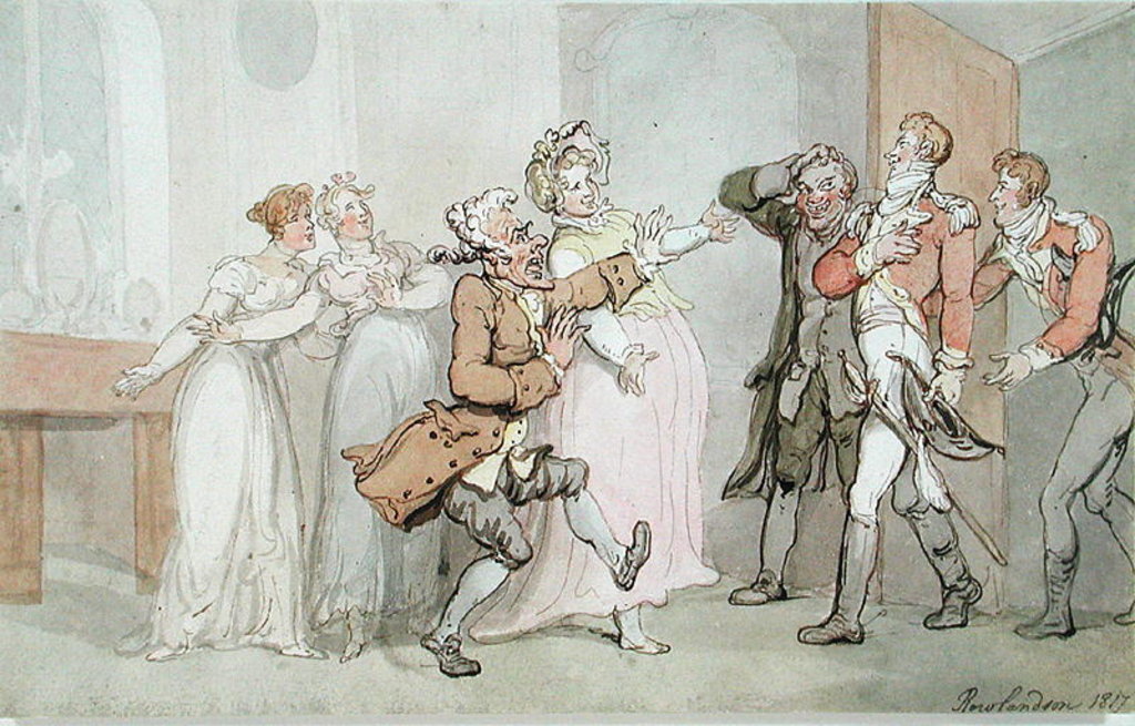 Detail of The Return of the Soldier, 1817 by Thomas Rowlandson