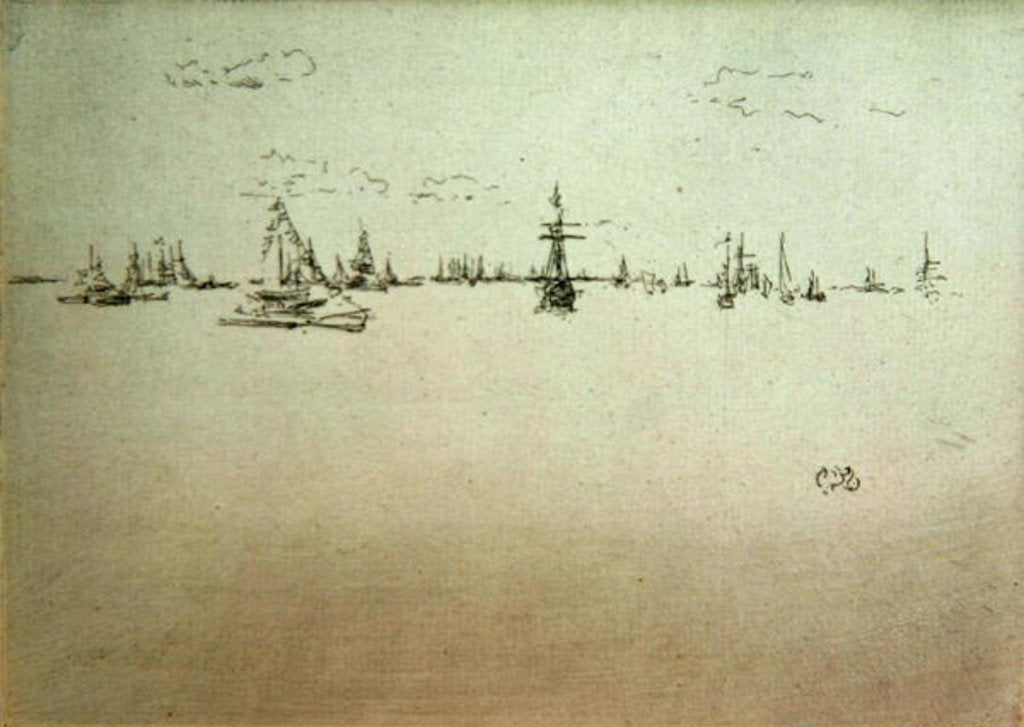 Detail of The Turret Ship by James Abbott McNeill Whistler