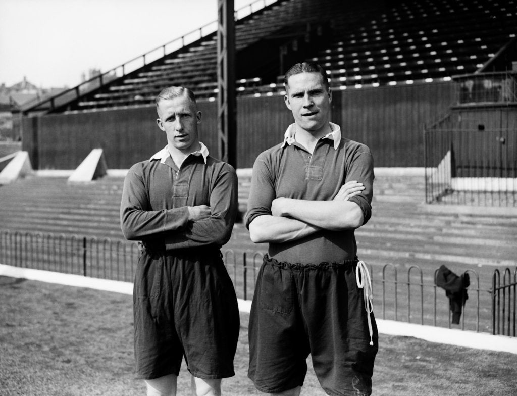 Detail of Members of Charlton Athletic Football Club, M Wilkinson and George Tadman by Reg Sayers