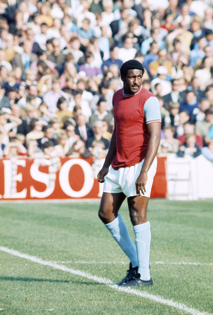 Detail of West Ham United footballer Clyde Best by Mirror Group Newspapers