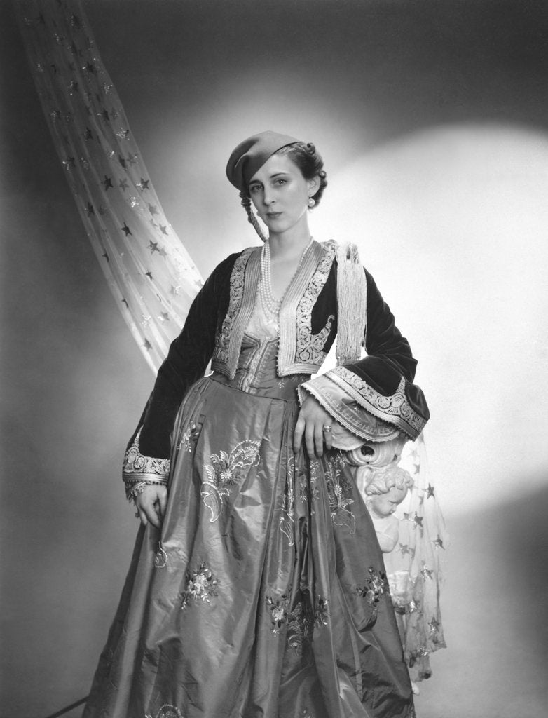 Detail of The Duchess of Kent on Greek costume by Cecil Beaton