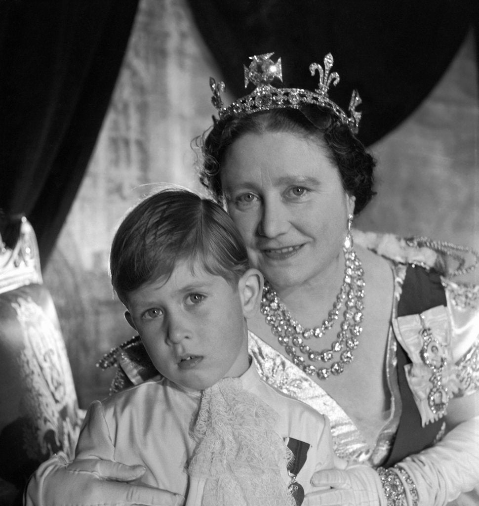 Detail of Queen Elizabeth, The Queen Mother and Prince Charles by Cecil Beaton