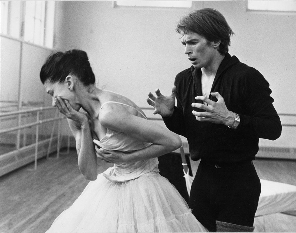 Detail of Rudolf Nureyev and Margot Fonteyn rehearsing Marguerite and Armand by Anthony Crickmay