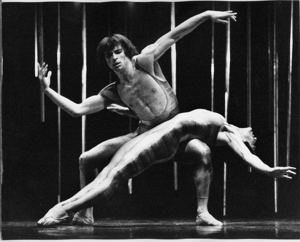 Detail of Rudolf Nureyev and Monica Mason in Field Figures at the Royal Opera House by Anthony Crickmay