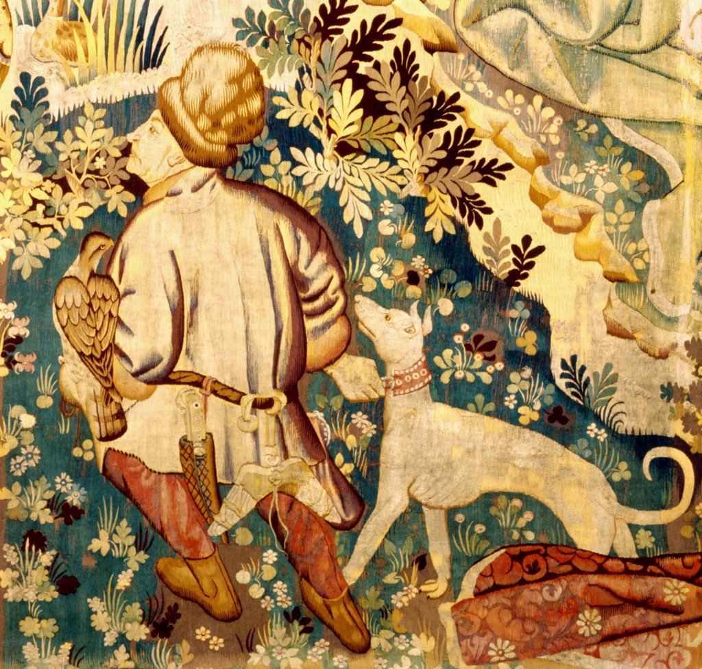 Detail of Devonshire Hunting Tapestry detail by Anonymous