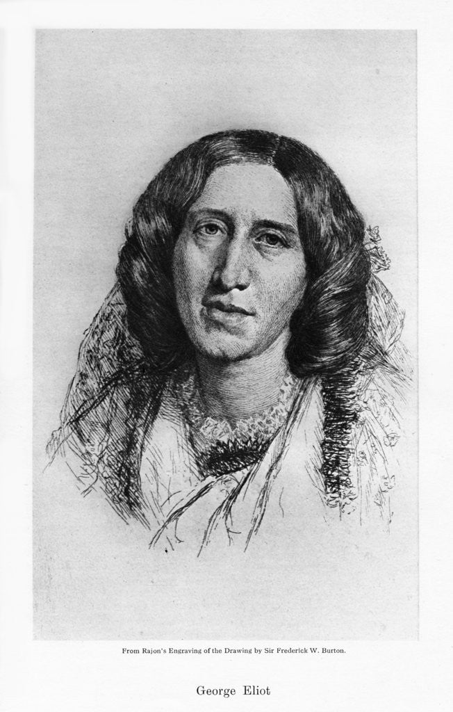 Detail of George Eliot, English novelist by Frederic William Burton