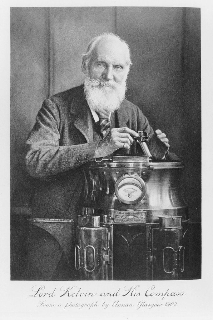 Detail of Lord Kelvin and his compass, 1902 by James Craig Annan