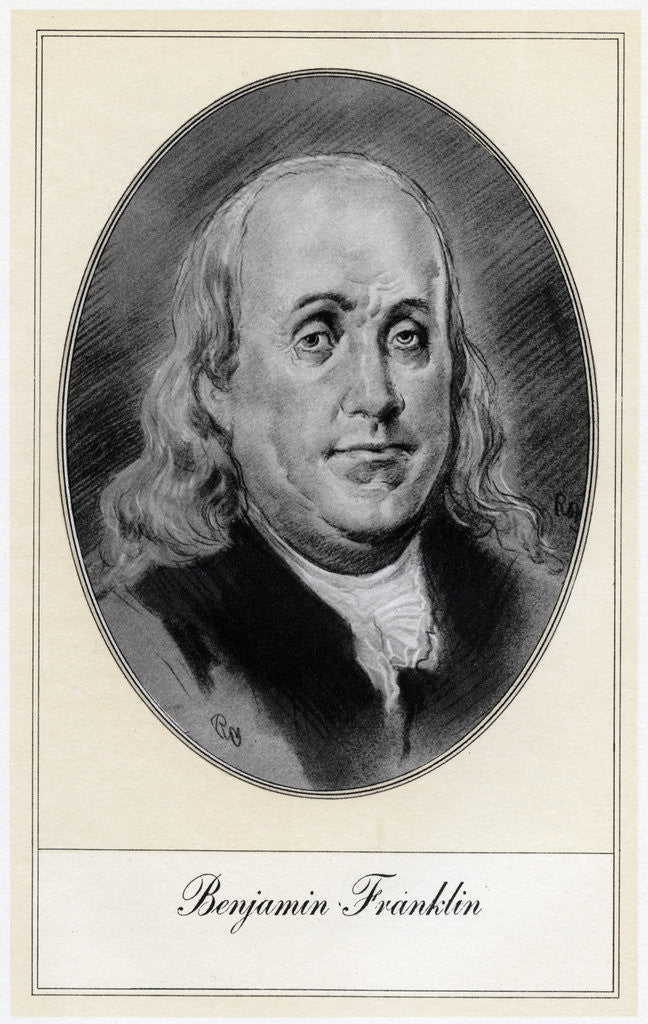 Detail of Benjamin Franklin, political figure and statesmen of the United States by Gordon Ross