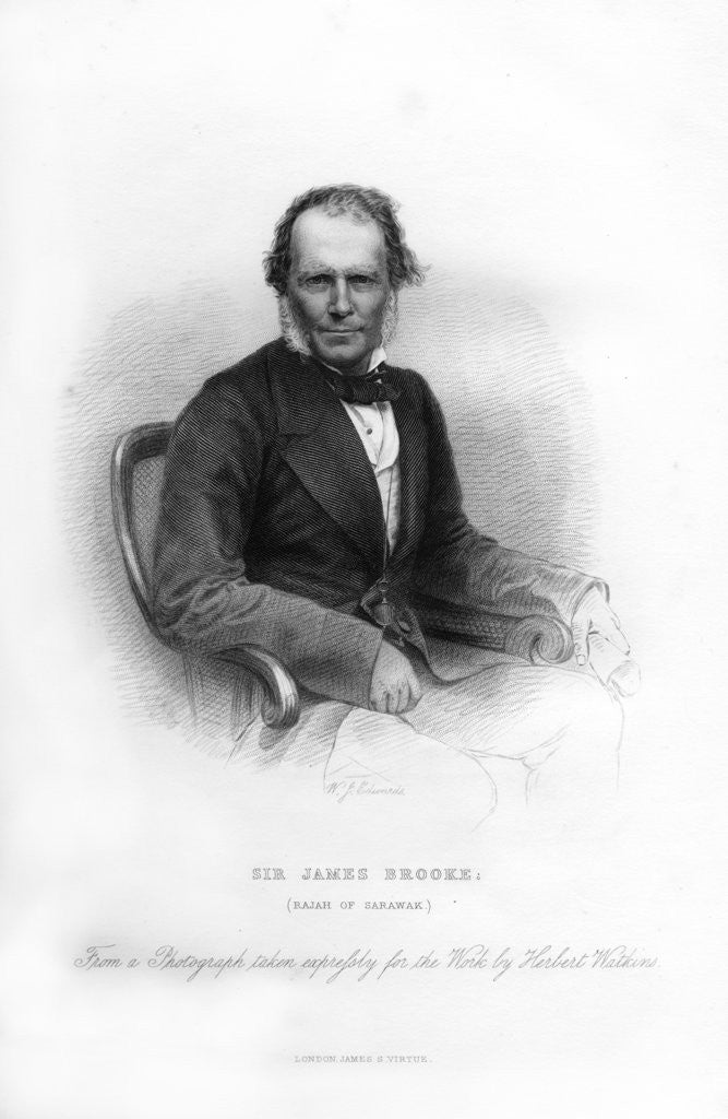 Detail of Sir James Brooke, Rajah of Sarawak by WJ Edwards