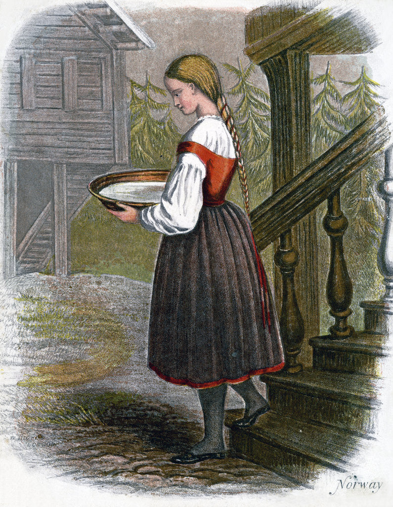 Detail of Norwegian Farm Girl by W Dickes