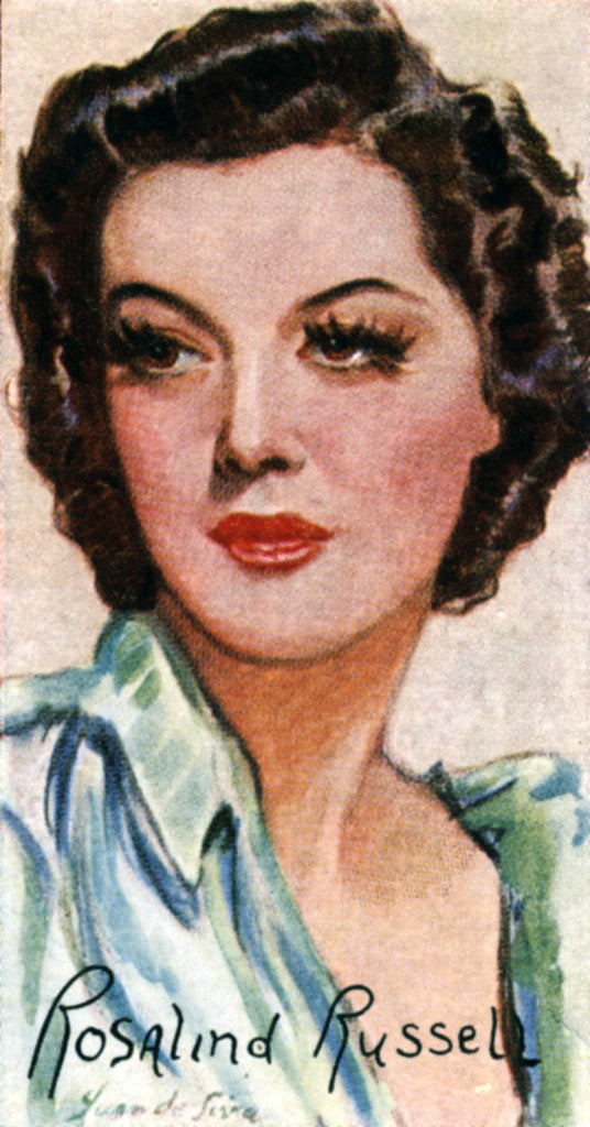 Detail of Rosalind Russell, (1907-1976), American film and stage actress by Anonymous