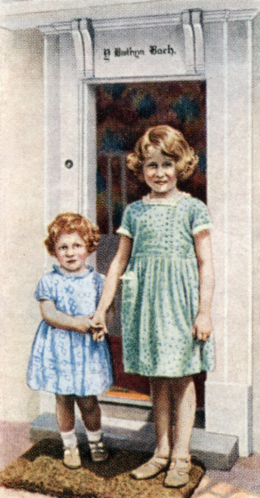 Detail of The Princesses Elizabeth and Margaret Rose at the door of the Little House by Anonymous