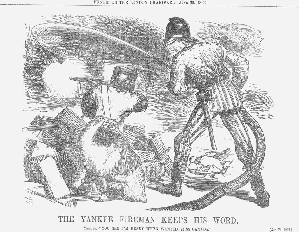 Detail of The Yankee Fireman keeps his Word by John Tenniel