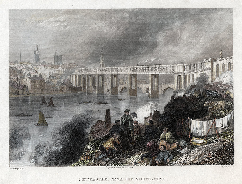 Detail of High Level Bridge over the Tyne at Newcastle, 1849 by Thomas Abiel Prior