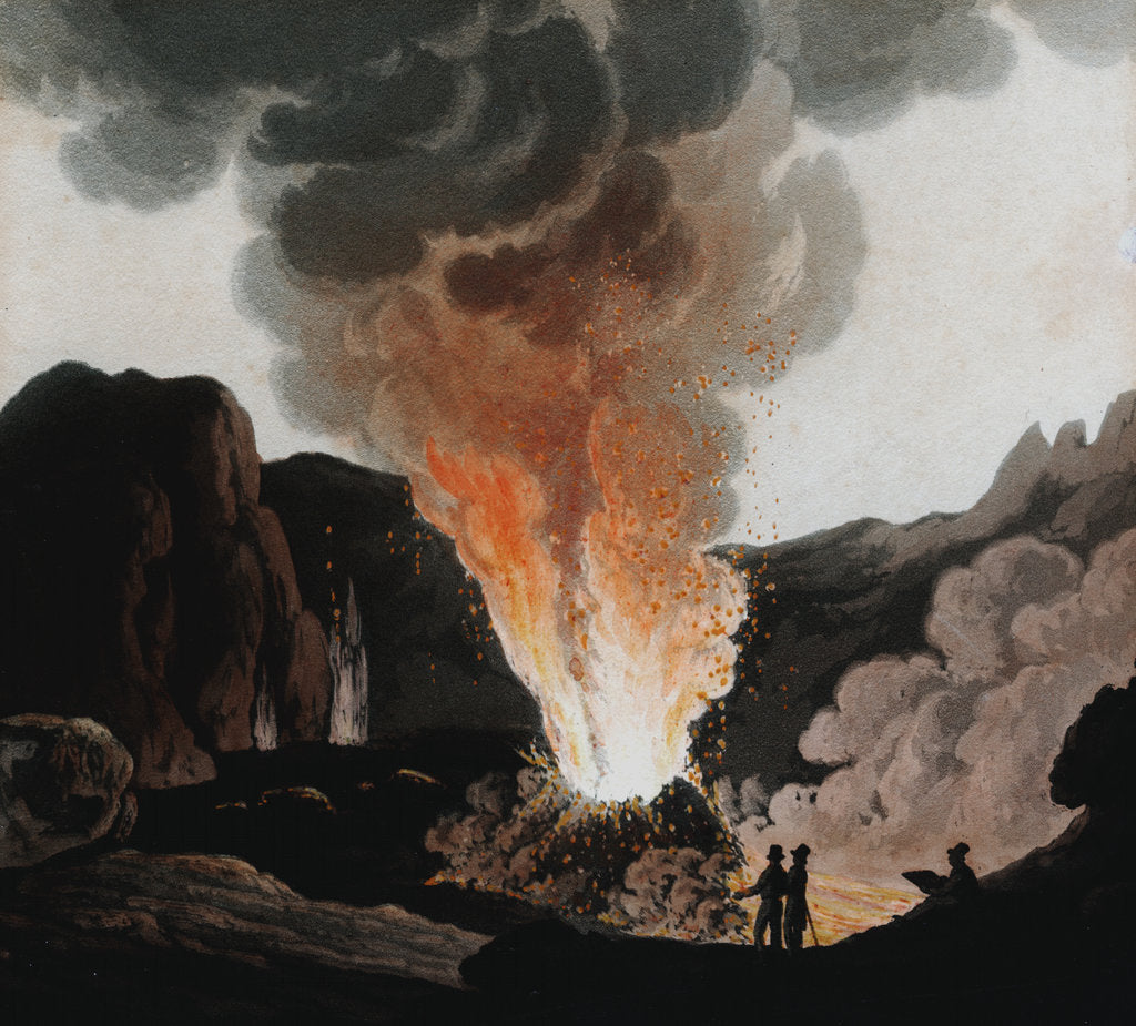 Detail of Vesuvius erupting, Italy, c1815 by Unknown