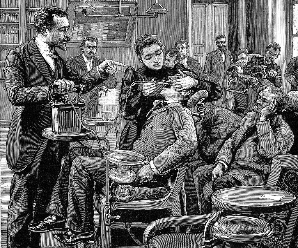 Detail of Clinic at the School of Dentistry, Paris, 1892 by Unknown