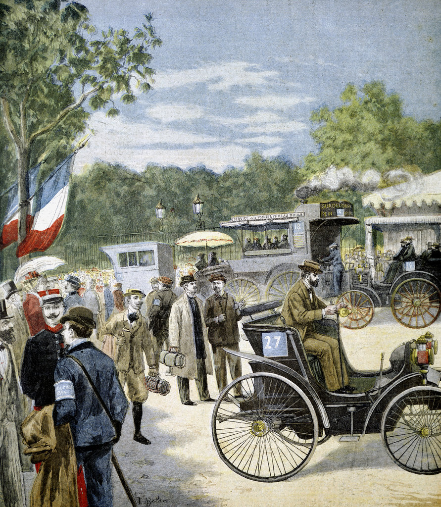 Detail of Automobile reliability trial between Paris and Rouen, sponsored by Le Petit Journal, 1894 by Unknown