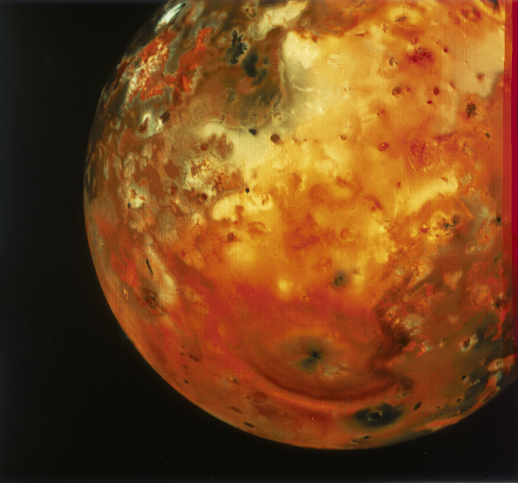 Detail of Nearly full view of Io, one of the moons of Jupiter, 1979 by Unknown