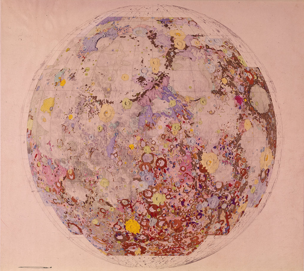 Detail of Geological map of the moon, 1967 by Unknown