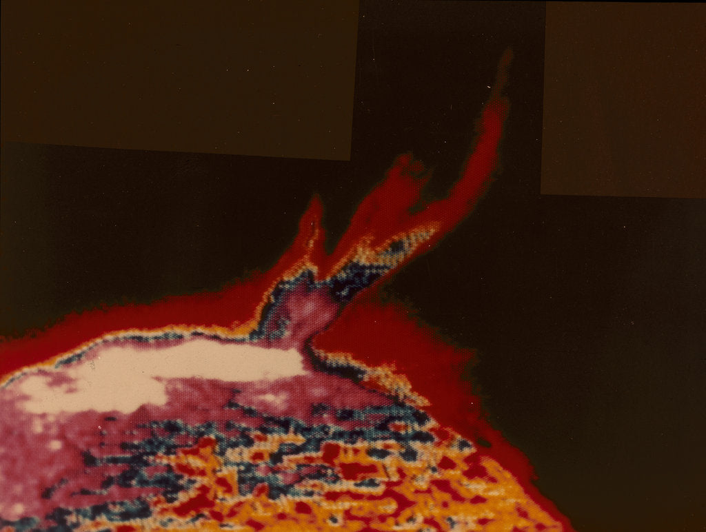 Detail of False colour image of a solar flare from Skylab, 1973 by Unknown