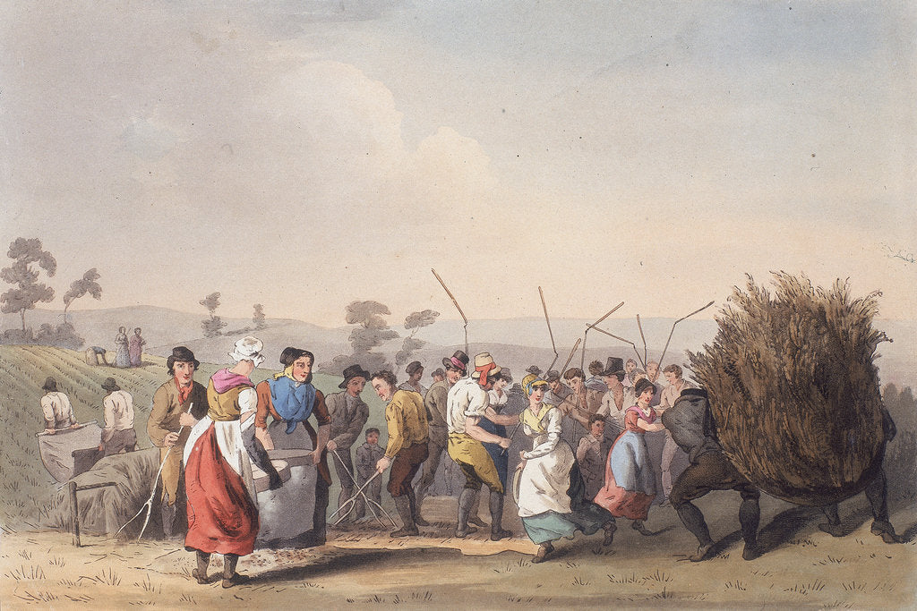 Detail of Rape threshing, 1st November 1813 by Robert Havell