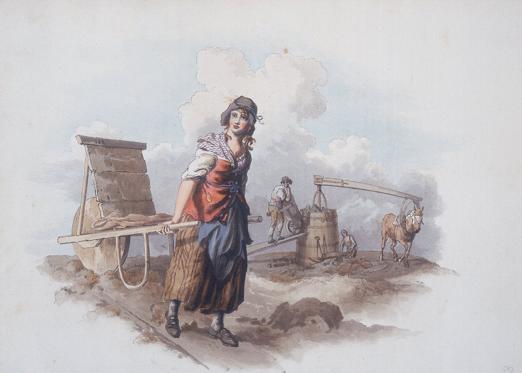 Detail of Brick Maker, 1808 by William Henry Pyne