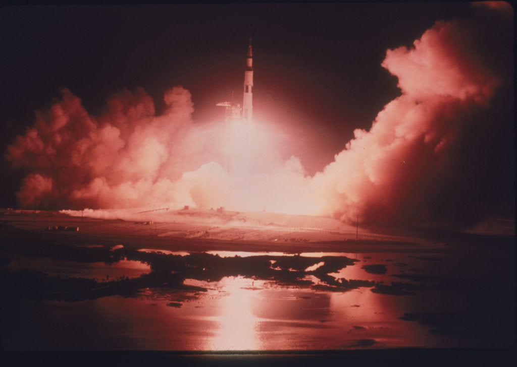 Detail of Launch of the Apollo 17 mission, 1972 by Unknown