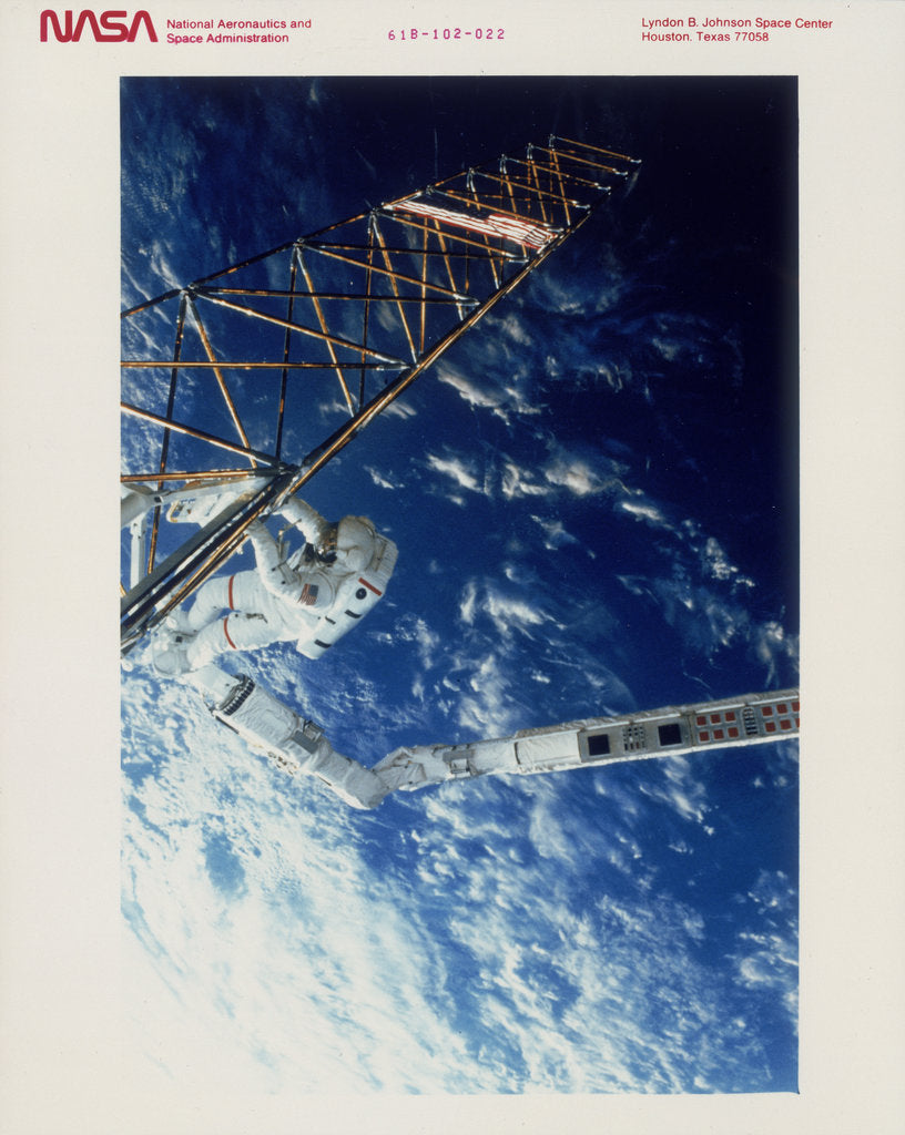 Detail of Astronaut on EVA from the Space Shuttle Atlantis, 1985 by Unknown