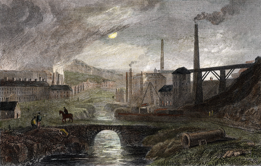 Detail of Nant-y-Glow Iron Works, Monmouthshire, Wales, c1780, (c1830) by Unknown