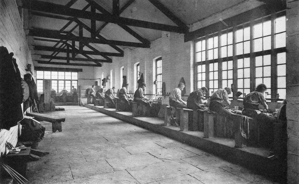 Detail of Interior, Thomas Firth & Sons Norfolk Works, Sheffield, c1890 by Unknown