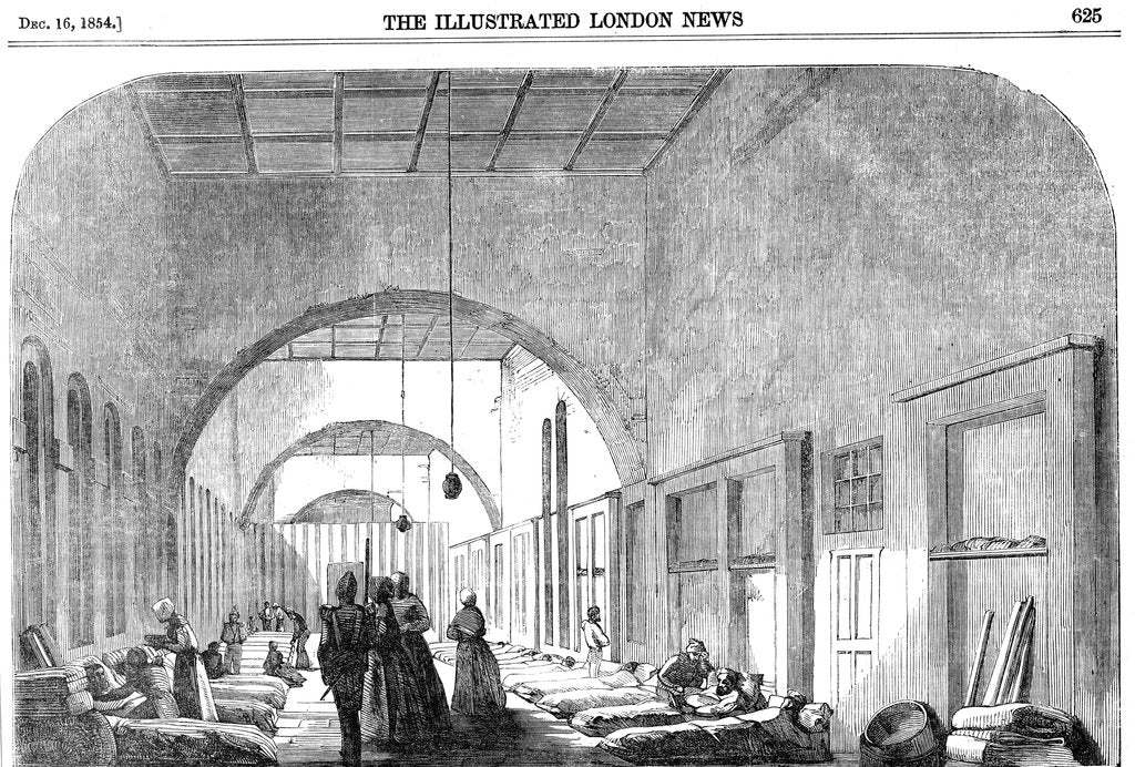 Detail of The barrack hospital at Scutari during the Crimean War, 1854 by Unknown